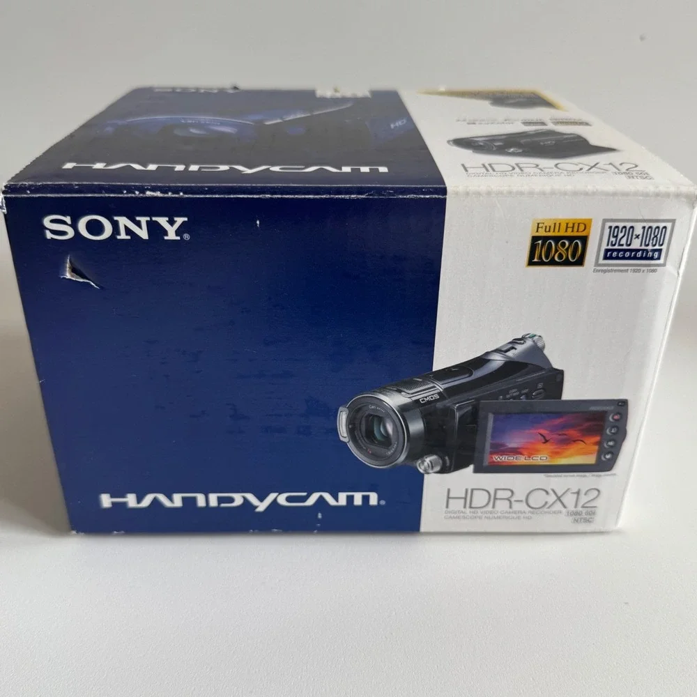 Sony Handycam HDR-CX12 Digital HD Video Camera Recorder Black 1080i Carl Zeiss